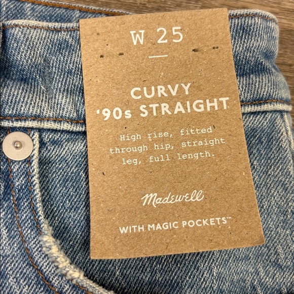 Madewell Curvy ’90s Straight Jeans | Size 25 NEW with tags! - Picture 2 of 8